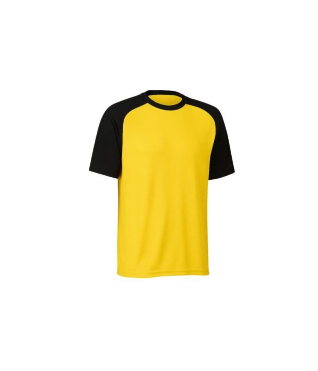 Two-tone yellow performance tee